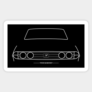 Triumph Stag classic car outline graphic (white) Sticker